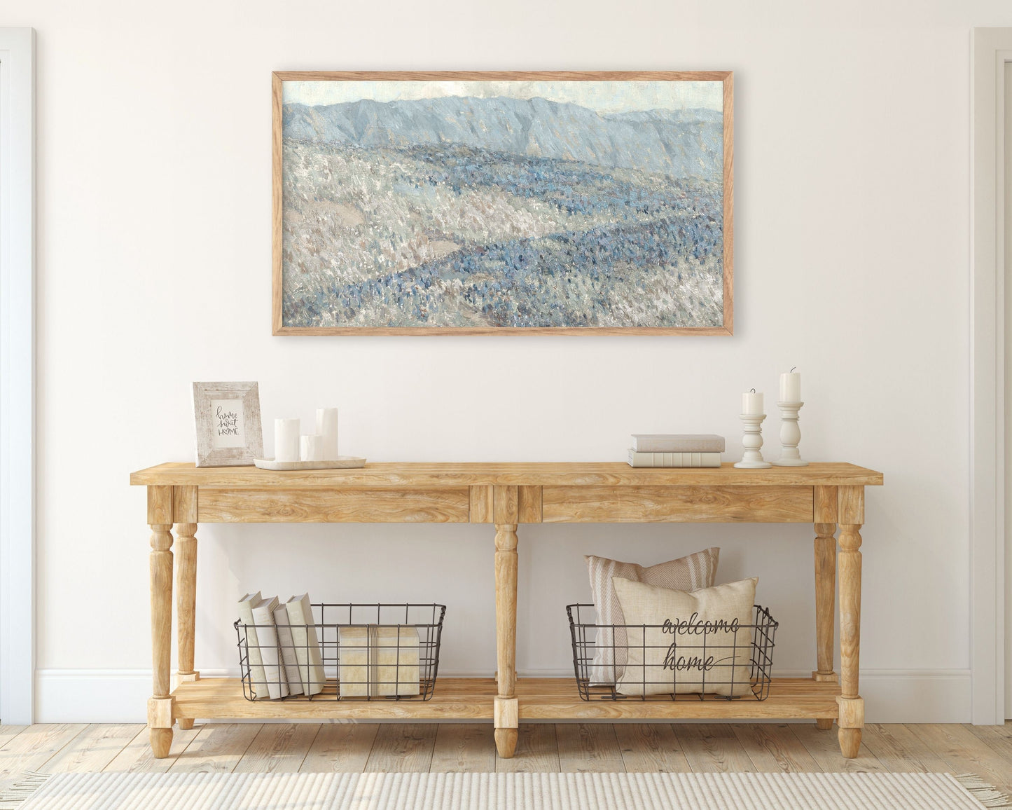 Blue Wildflower Field Frame TV Art