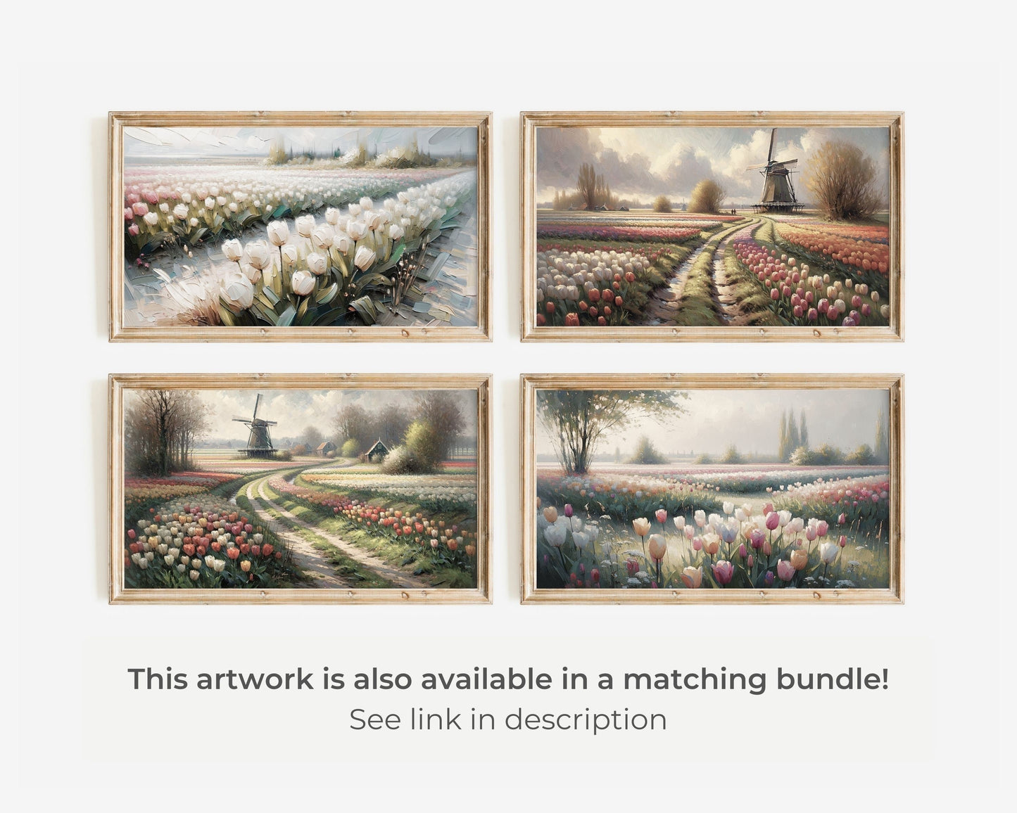 Tulips Spring Landscape Frame TV Art