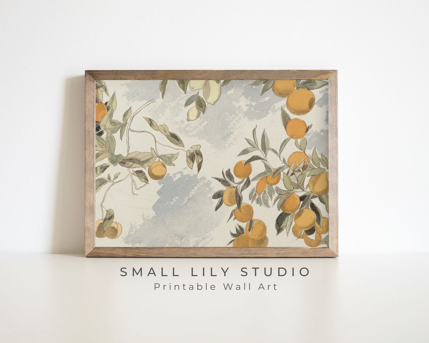 Vintage Orange Tree Printable Wall Art