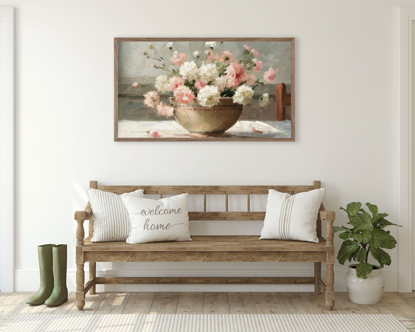 Spring Pink Carnations Frame TV Art