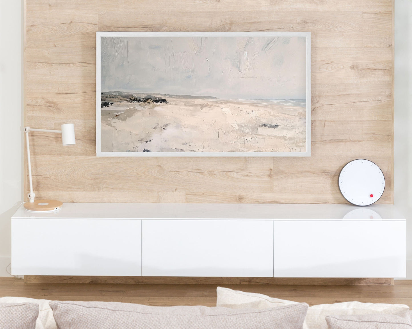 Neutral Beach Frame TV Art