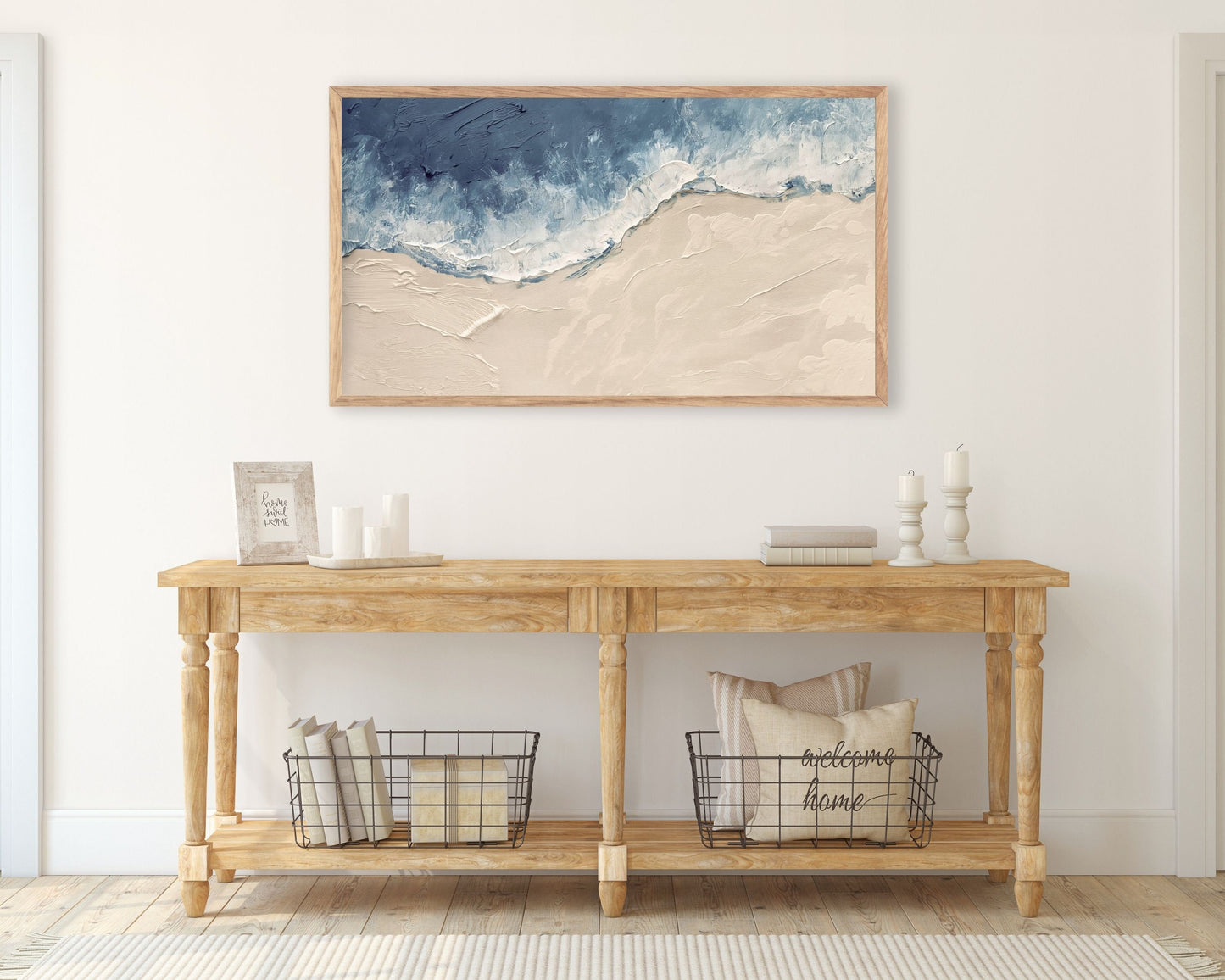 Wave On Beach Painting Frame TV Art