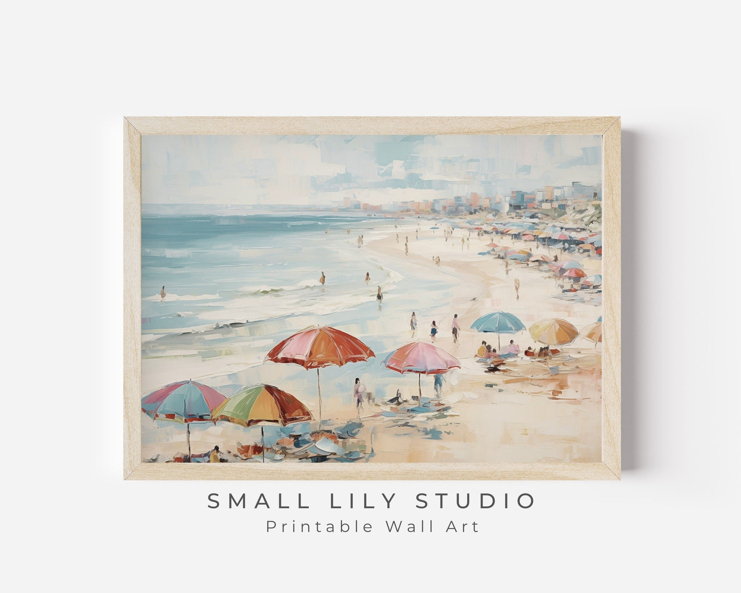 Summer Beach Umbrellas Printable Wall Art