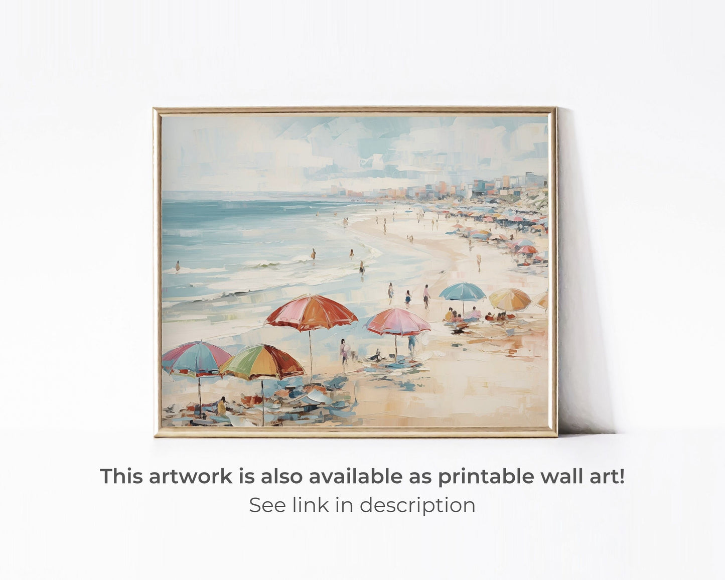 Summer Beach Umbrellas Frame TV Art