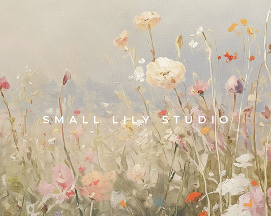 Pink Wildflowers Vintage Style Printable Wall Art