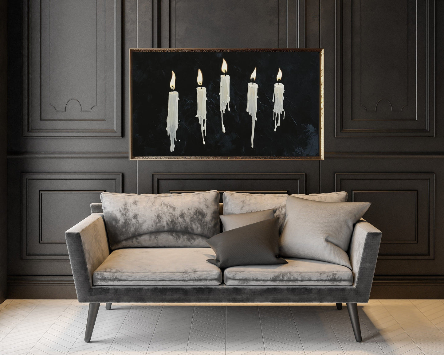 Floating Candles Halloween Frame TV Art