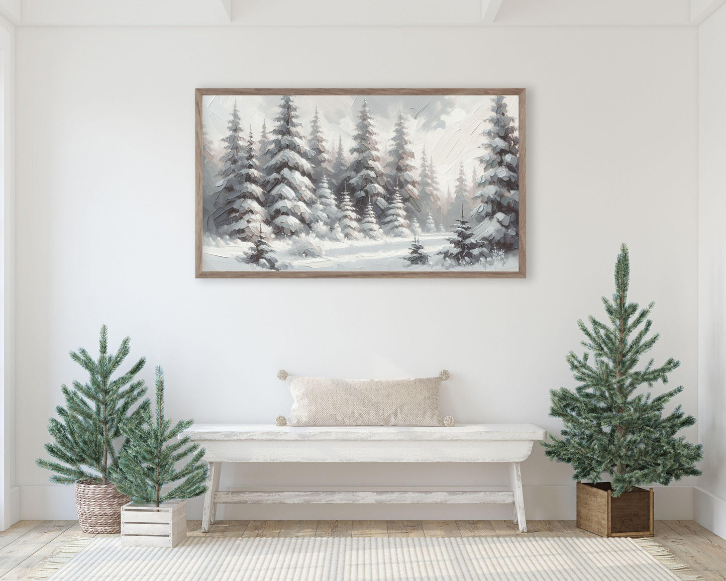 Snowy Winter Forest Frame TV Art
