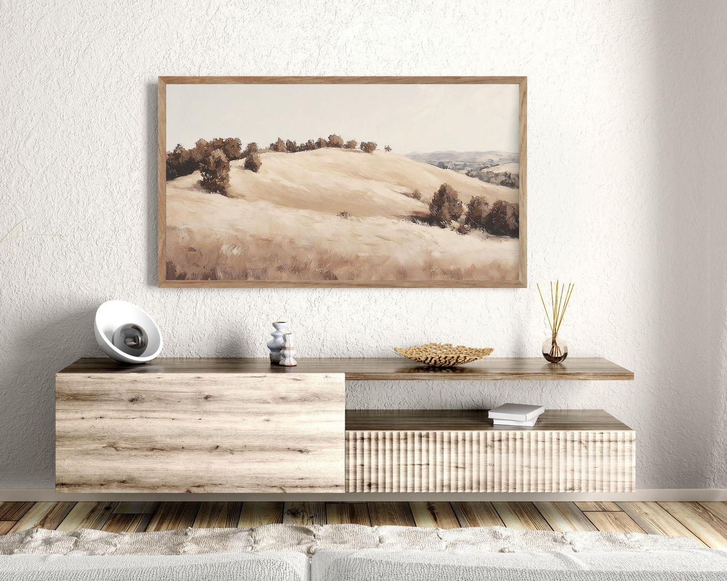 Rustic Country Landscape Frame TV Art