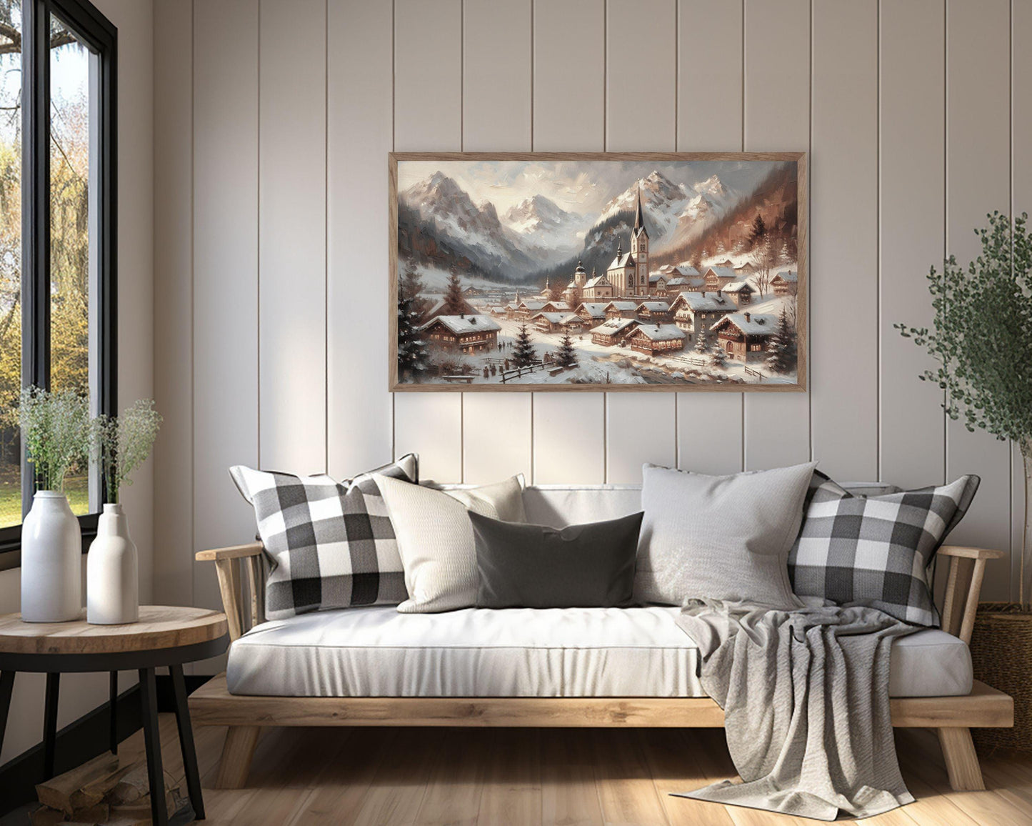 Bavarian Christmas Village Frame TV Art