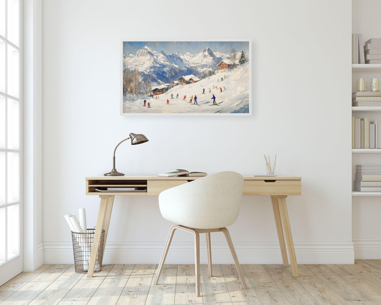 Skiing Holiday Frame TV Art