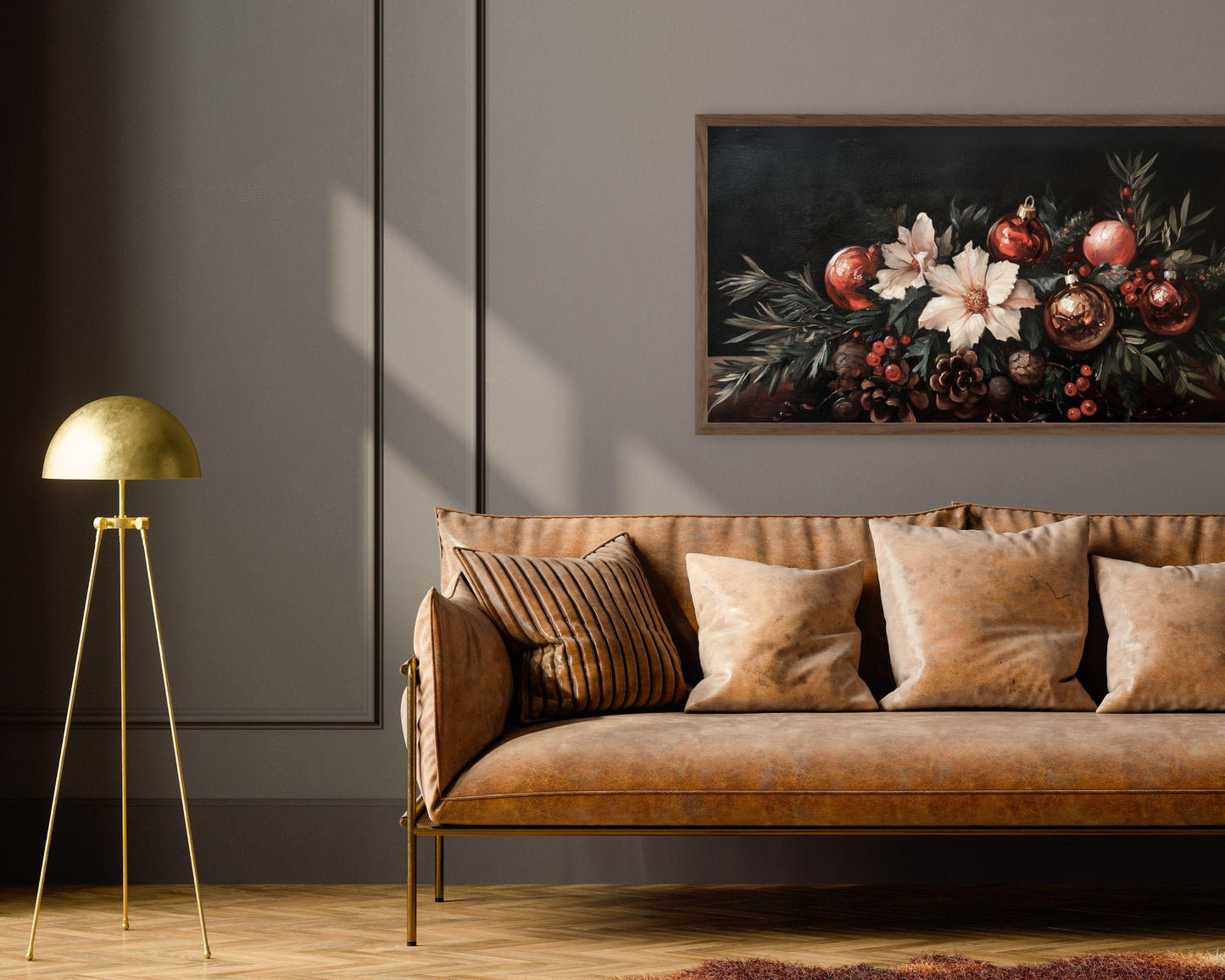 Moody Christmas Florals Frame TV Art