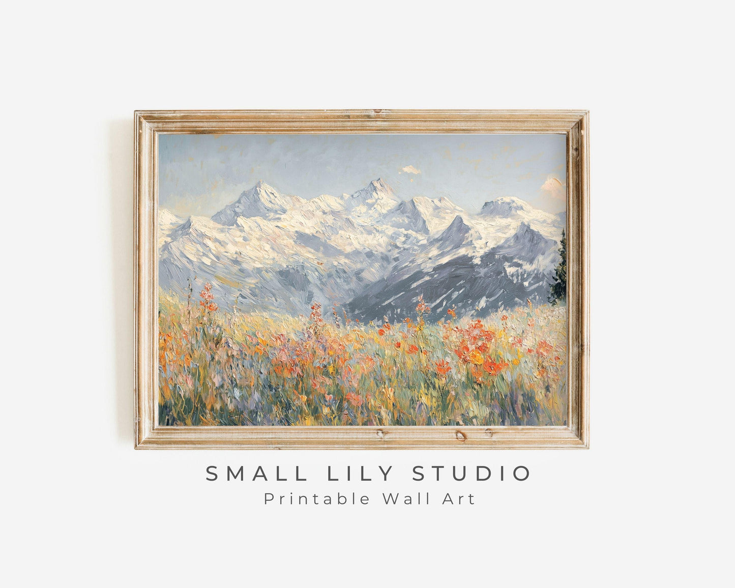 Alps and Wildflowers Printable Wall Art