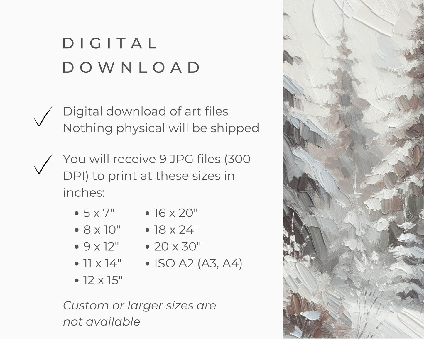Winter Forest Printable Wall Art
