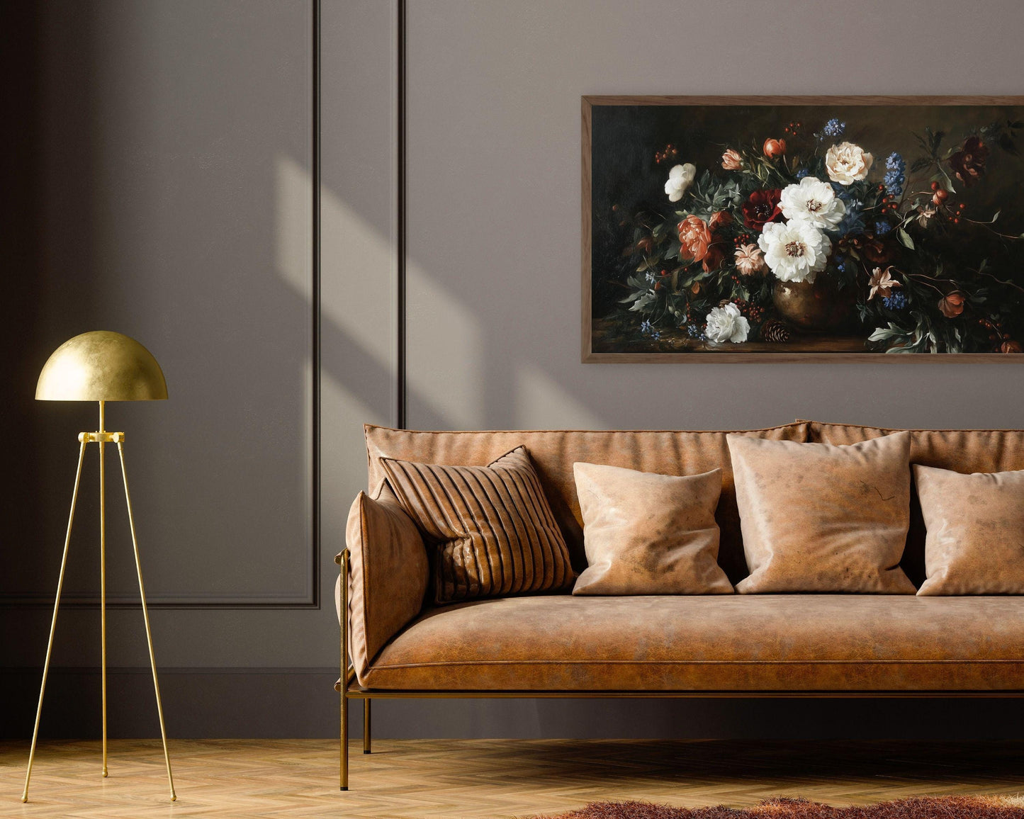 Moody Flowers and Berries Frame TV Art