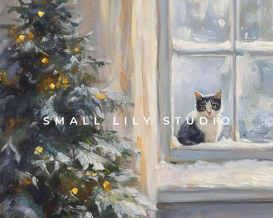 Cute Cats Christmas Frame TV Art Bundle