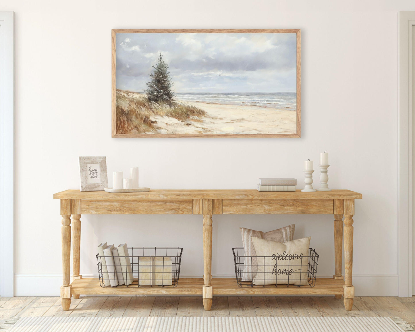 Coastal Tree Frame TV Art