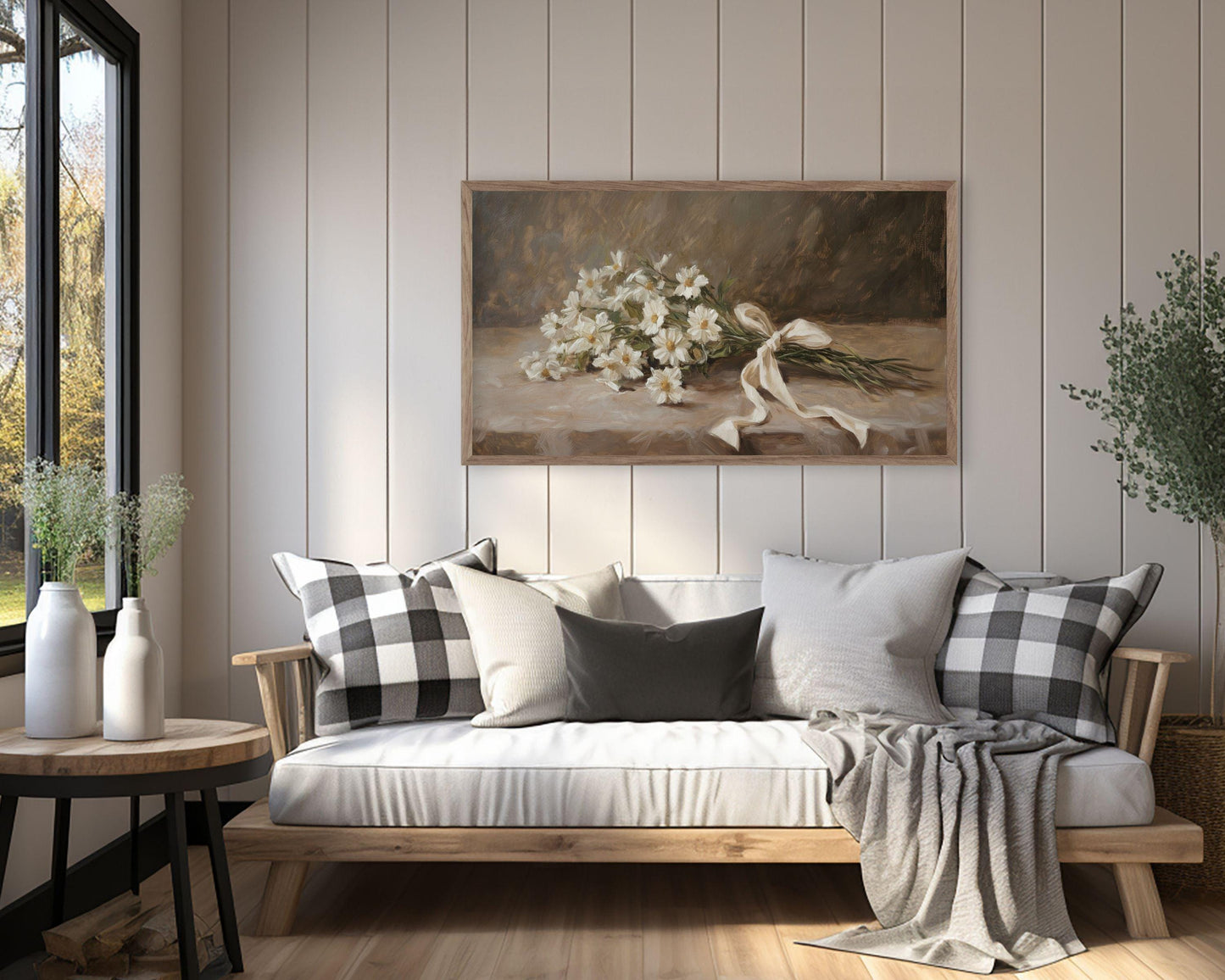 Farmhouse Flowers Frame TV Art