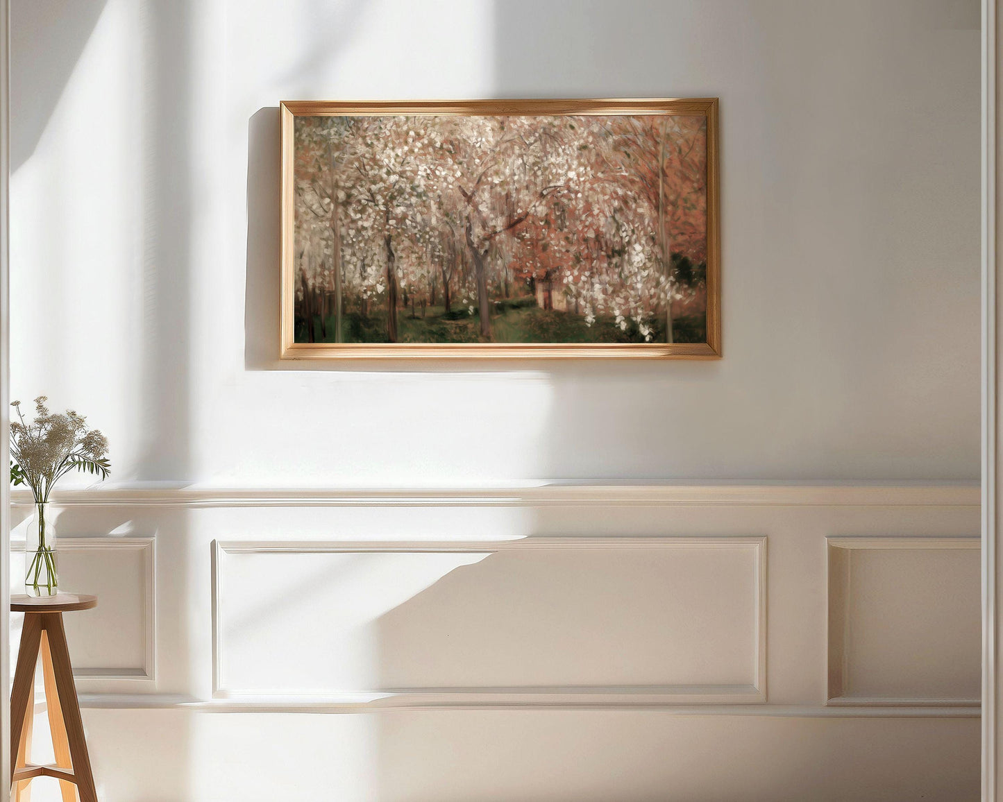 Spring Pink Blossom Tree Frame TV Art