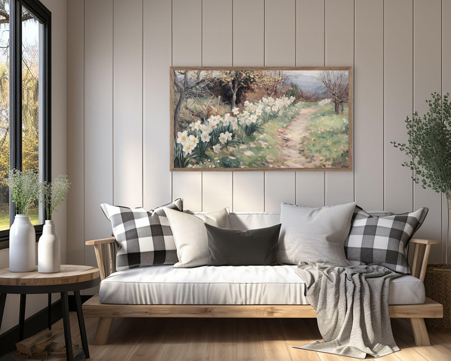 Spring Daffodils Landscape Frame TV Art