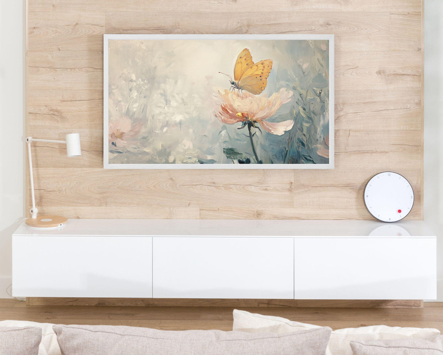 Spring Butterfly on Flower Frame TV Art