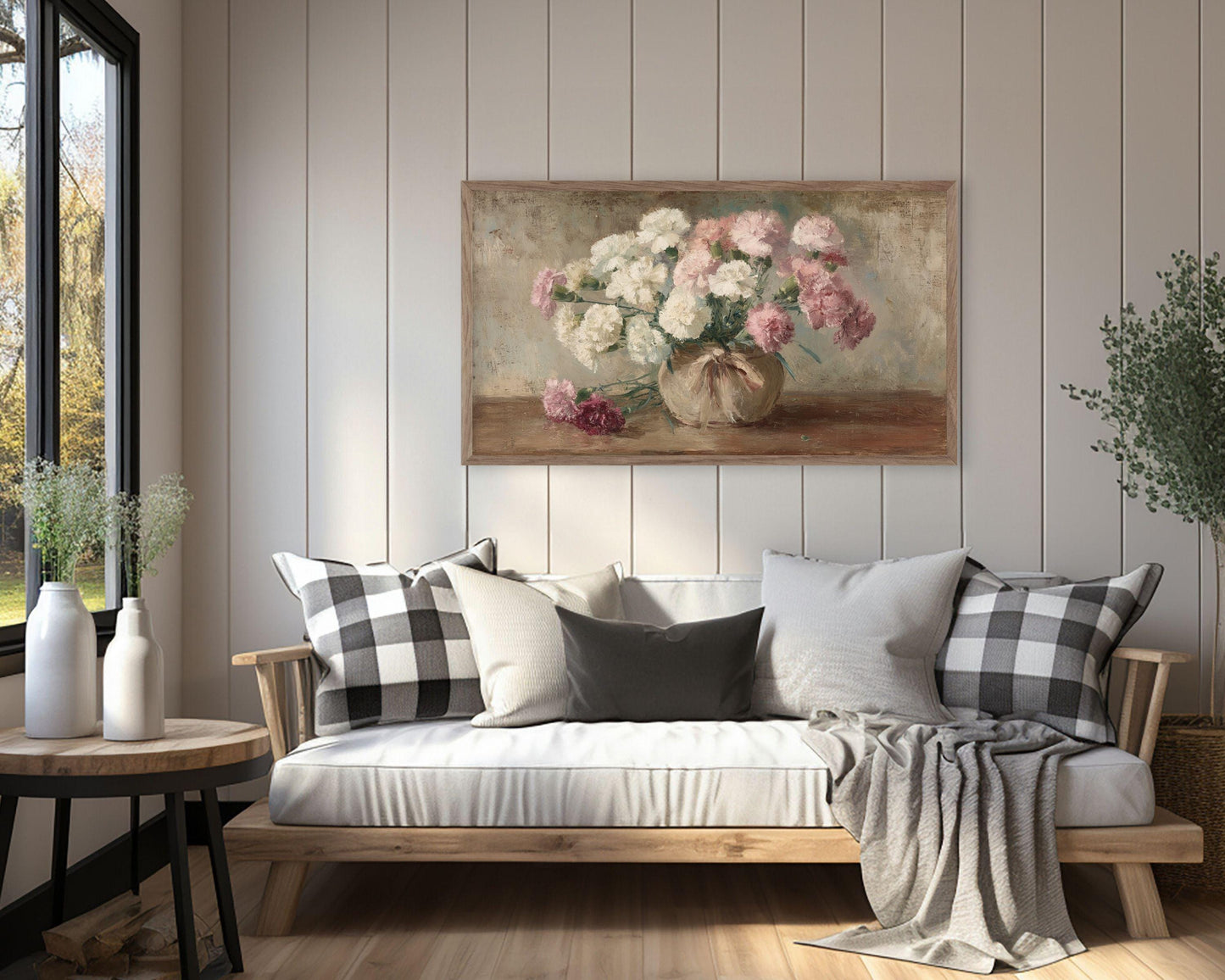 Rustic Flowers Frame TV Art