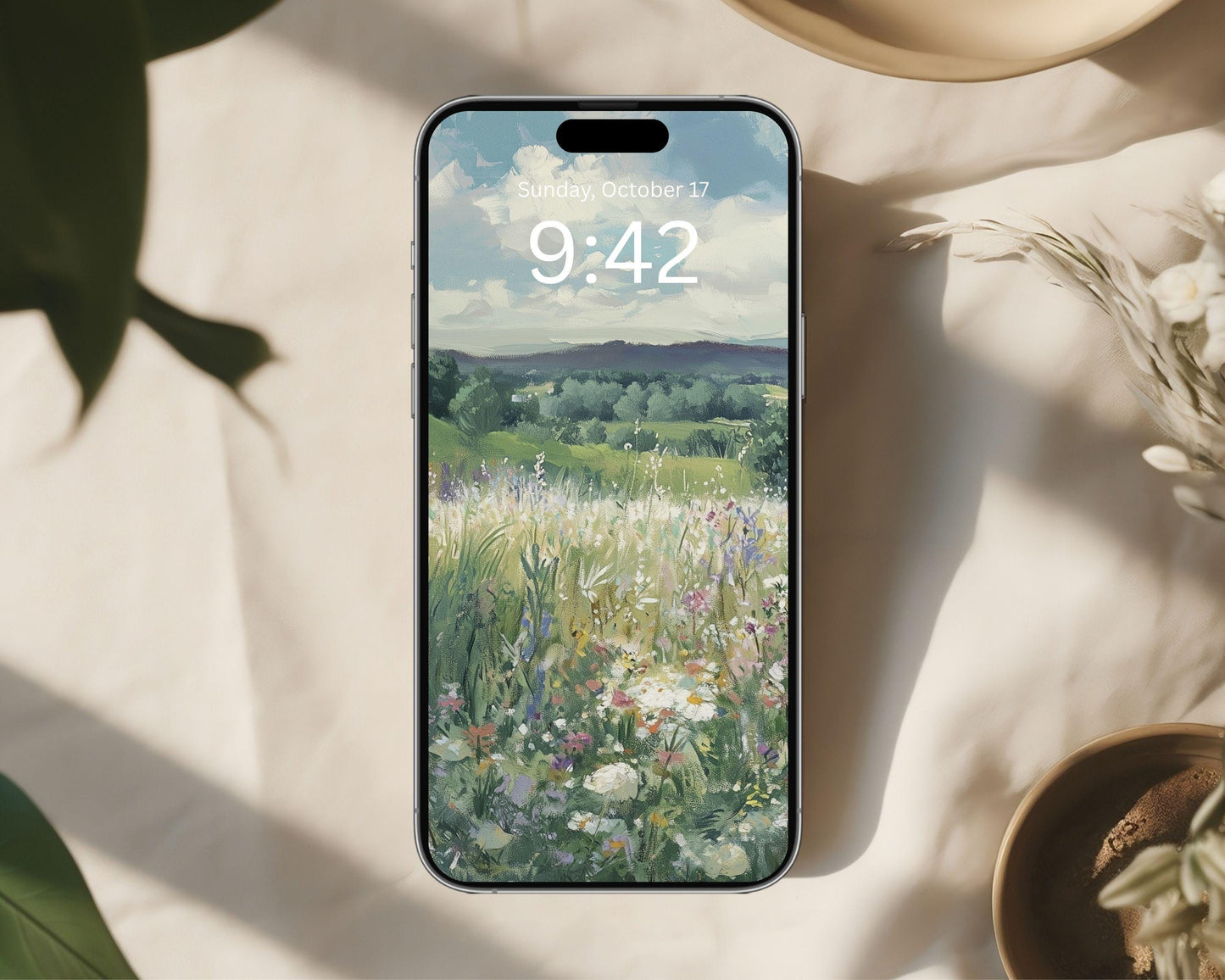 Spring Wildflowers Phone Wallpaper