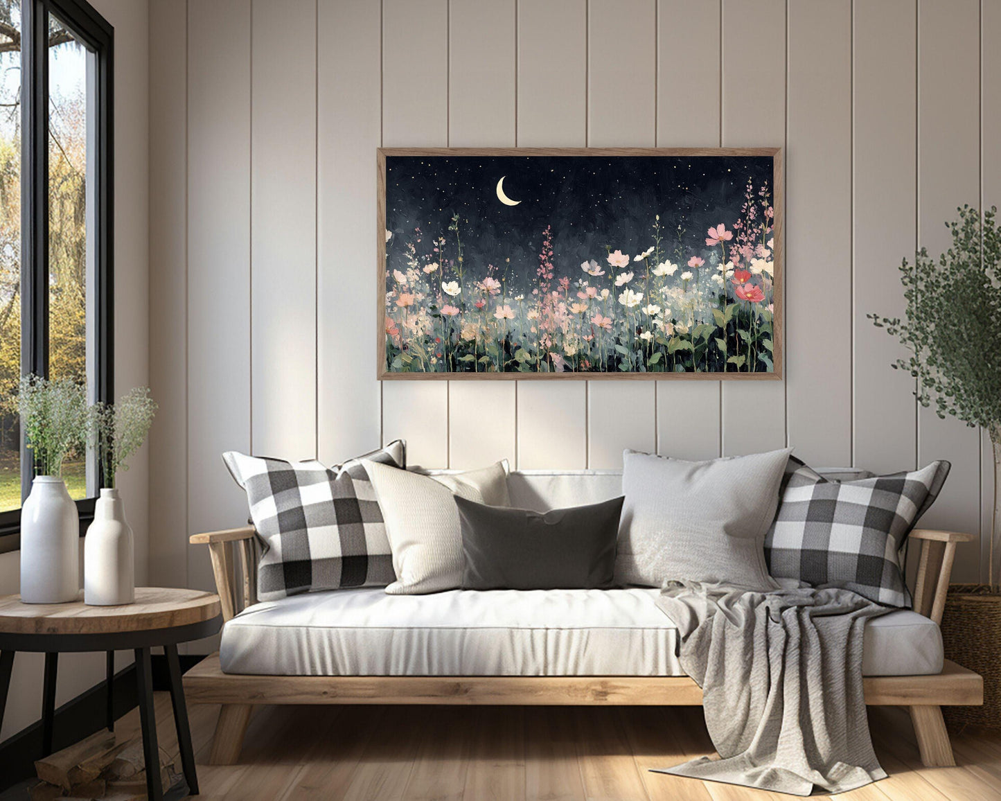 Floral Night Garden Frame TV Art