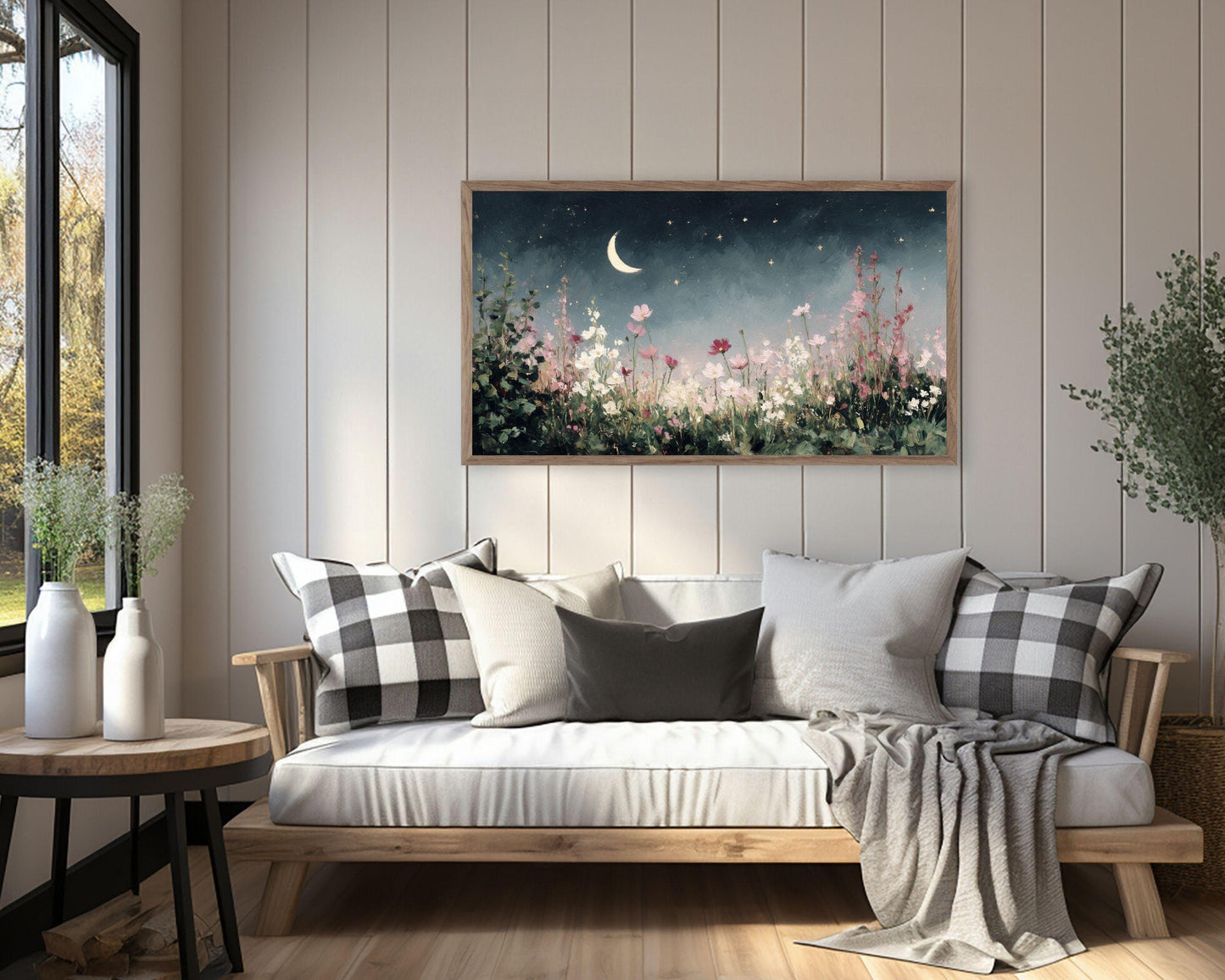 Floral Garden at Dusk Frame TV Art