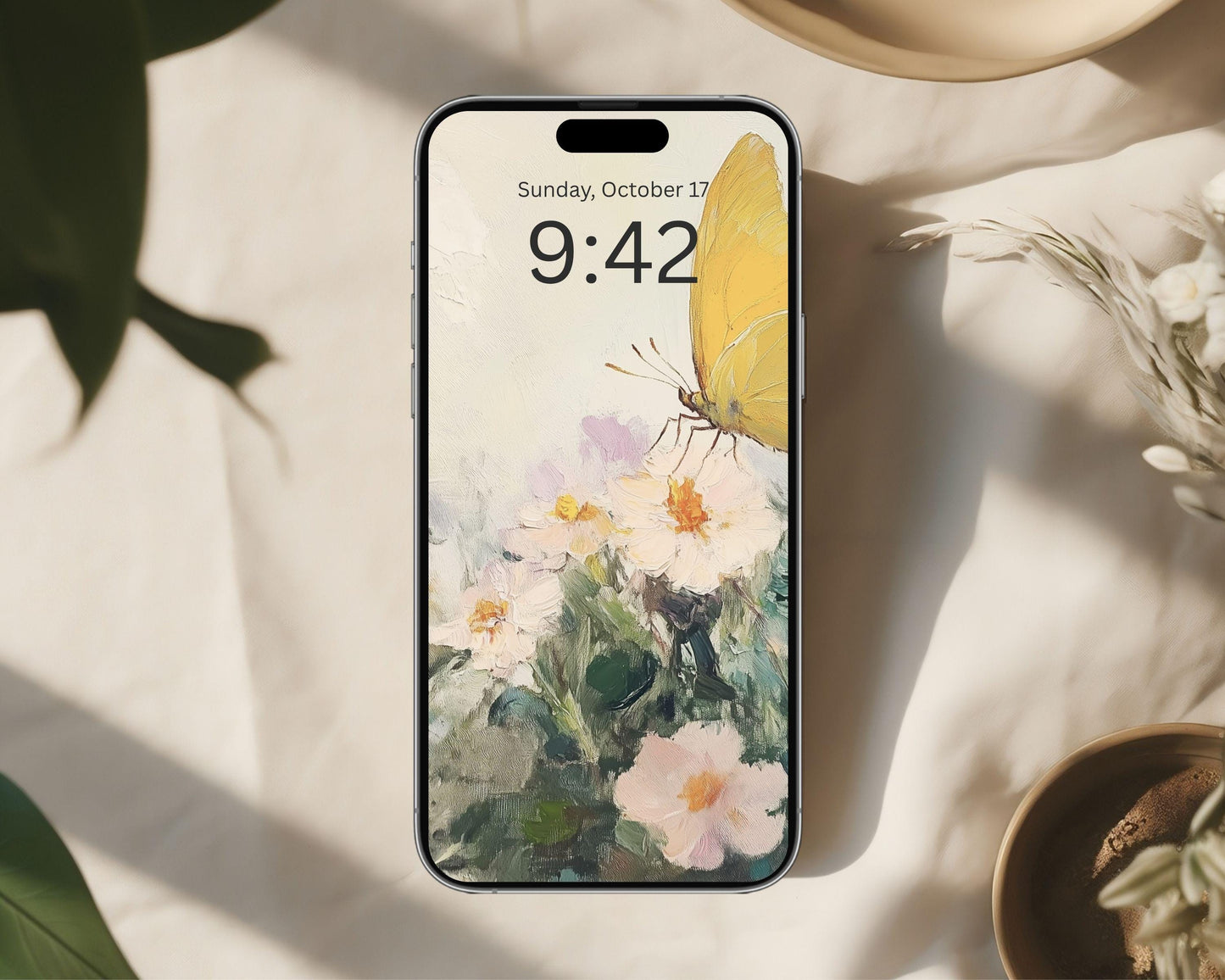 Yellow Butterfly Phone Wallpaper