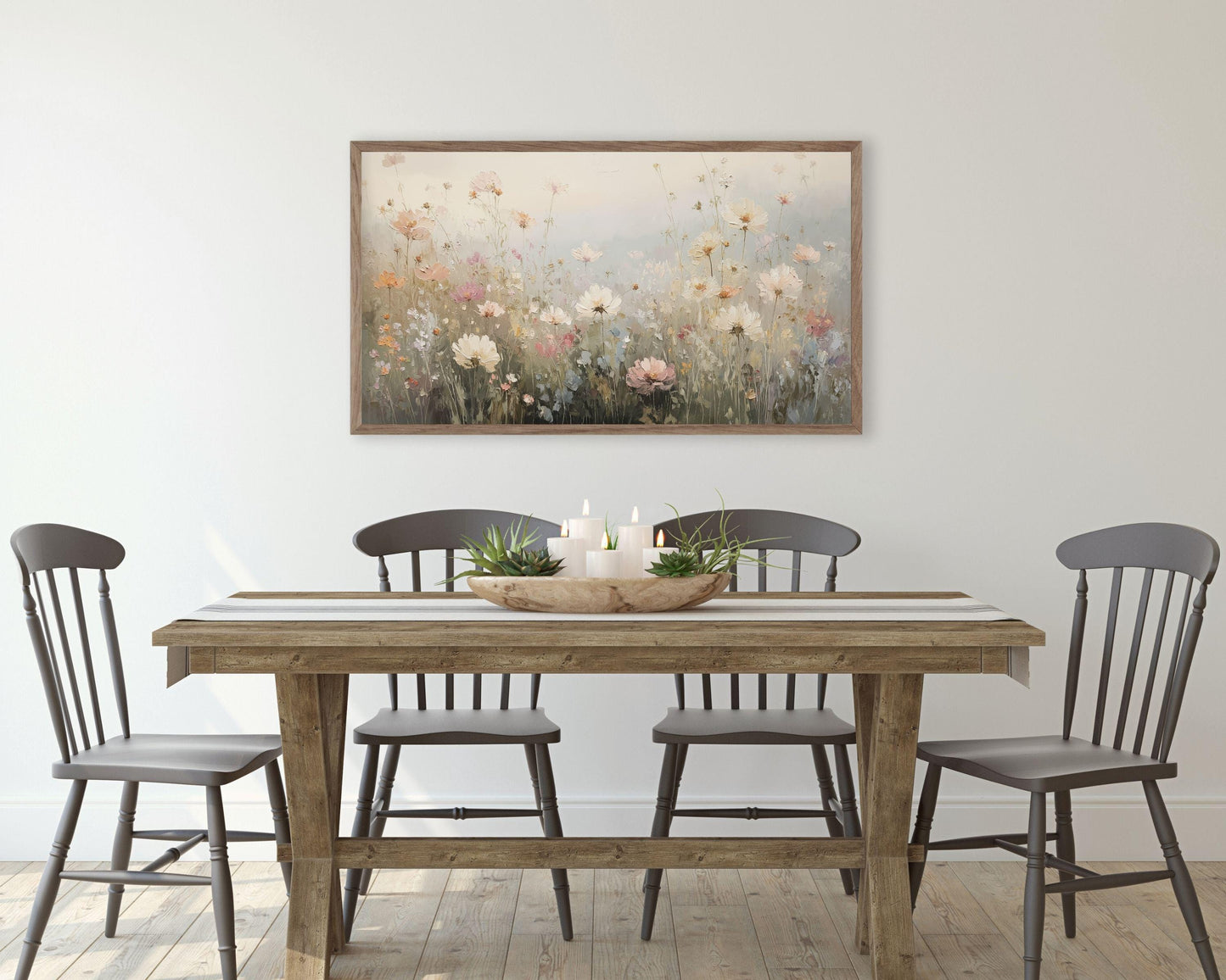 Abstract Wildflowers Frame TV Art