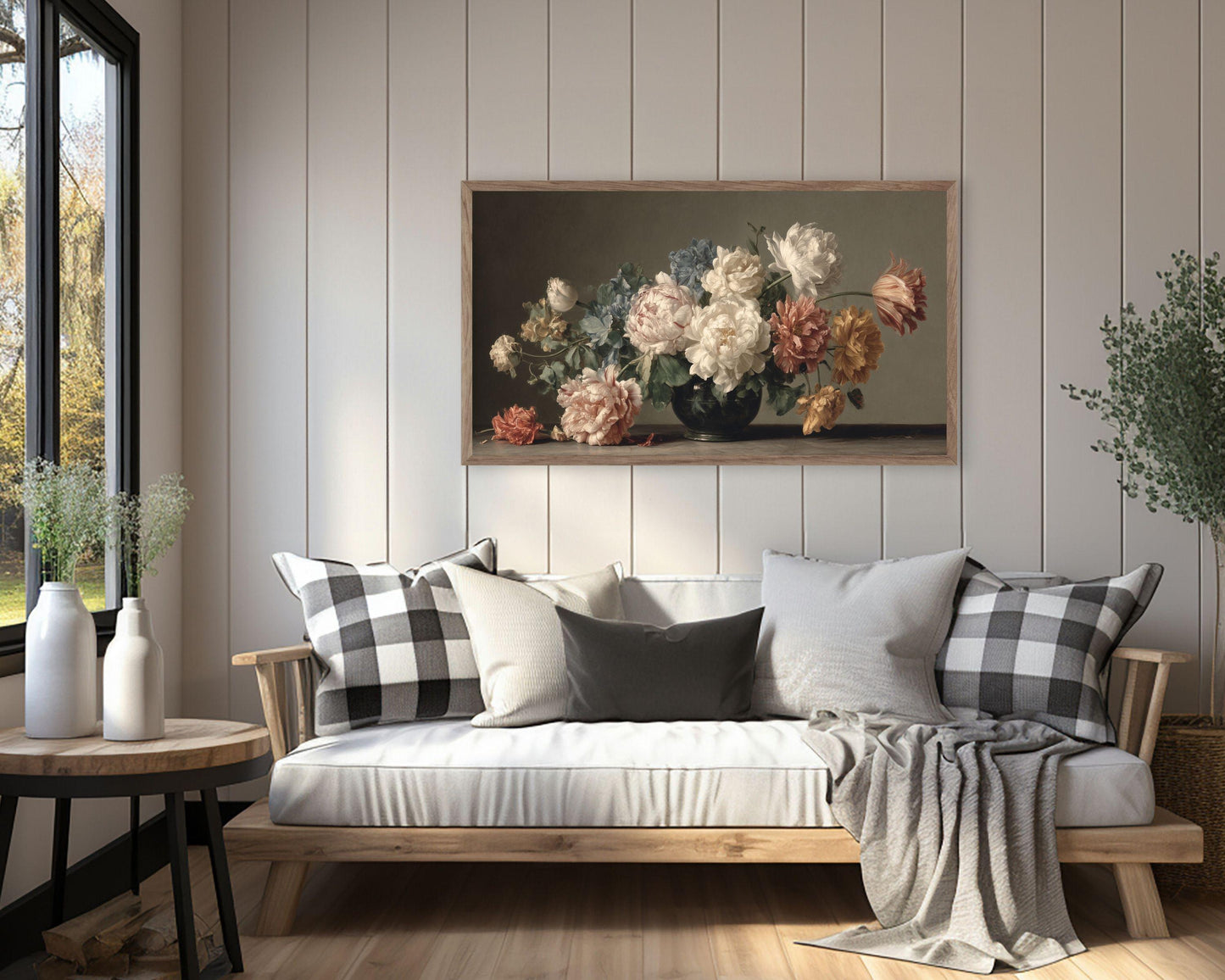 Peonies Still Life Painting Frame TV Art