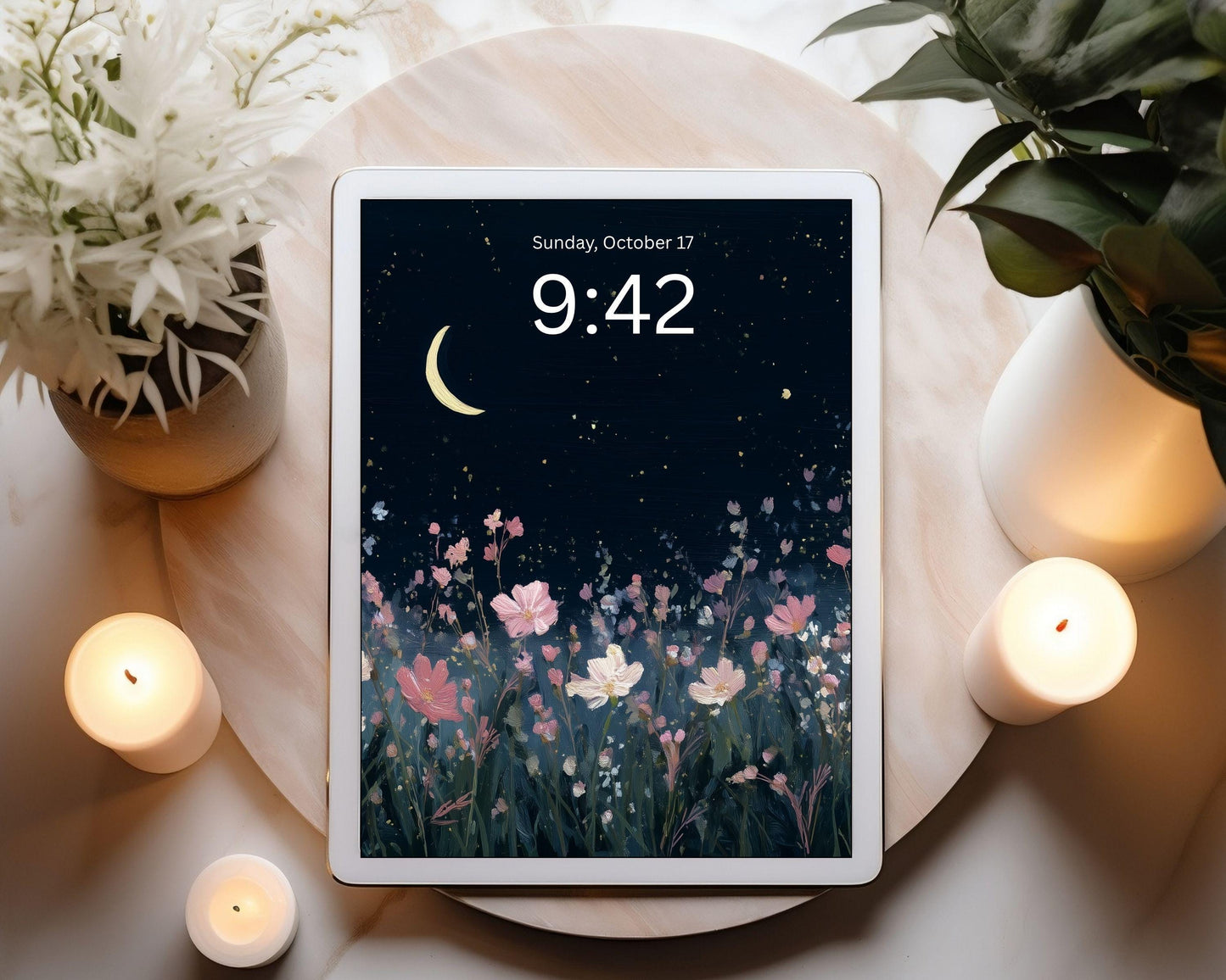 Dark Flowers Desktop Wallpaper Set