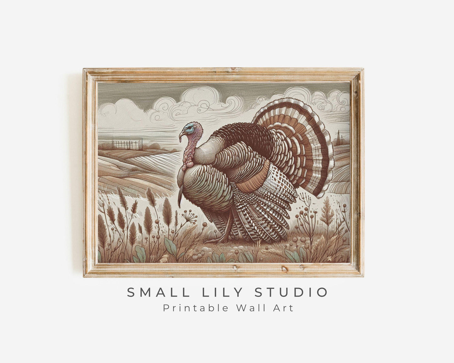 Thanksgiving Turkey Printable Wall Art