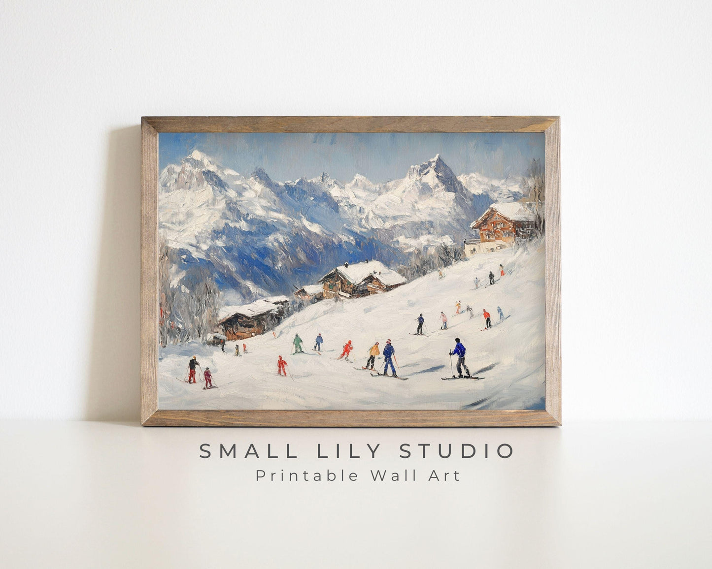 Colorful Skiers Printable Wall Art