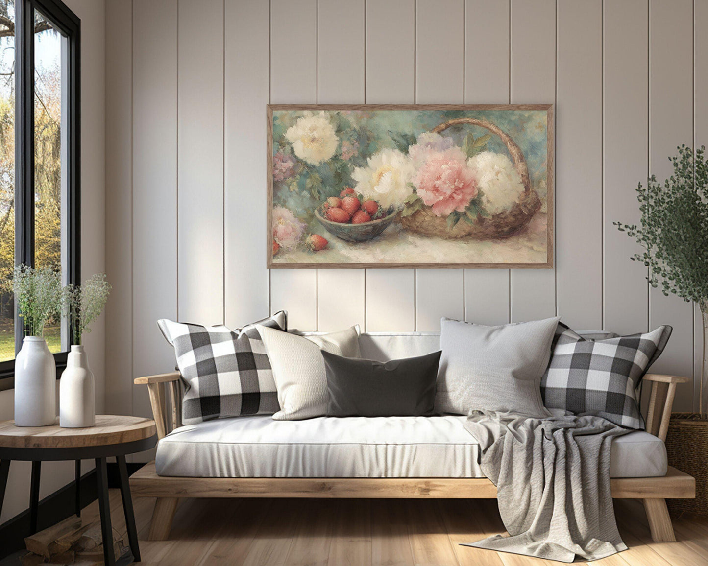 Strawberries and Florals Frame TV Art