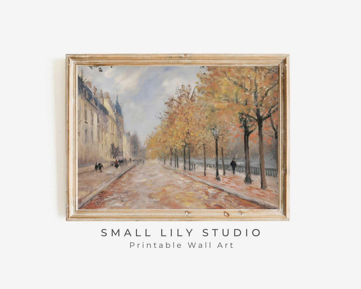Autumn Street in Paris Printable Wall Art