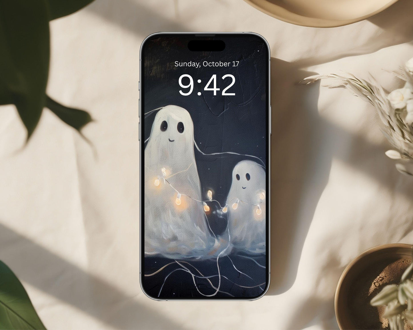 Halloween Ghosts Phone Wallpaper