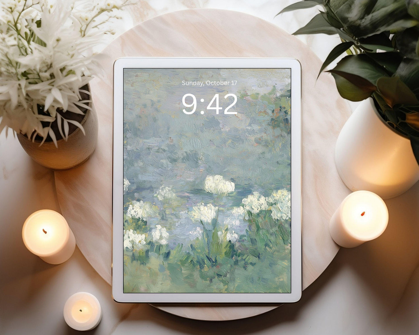 Blue Green Abstract Desktop Wallpaper Set