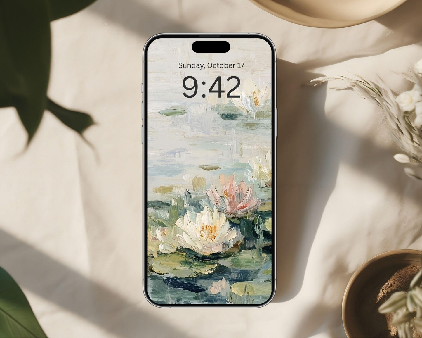 Water Lilies Phone Wallpaper