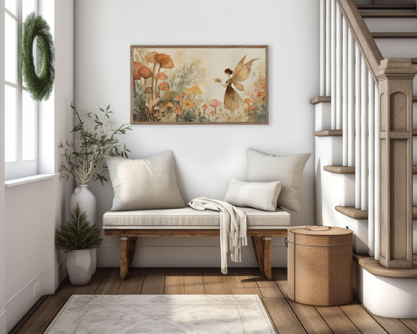 Watercolor Woodland Fairy Frame TV Art