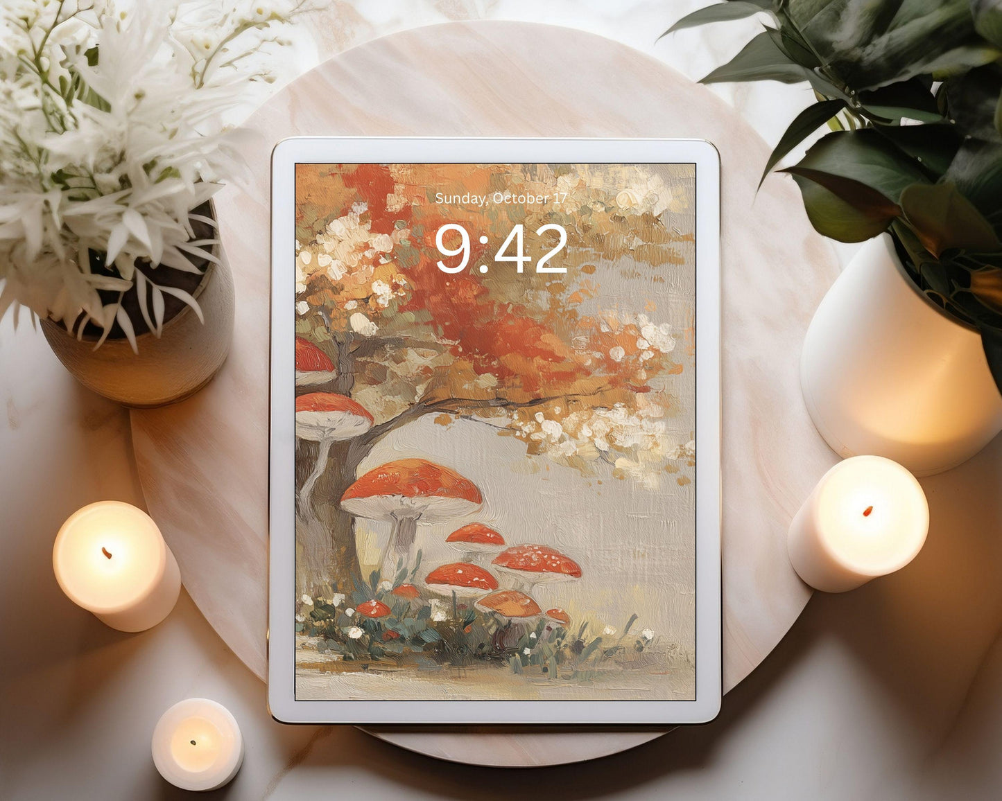 Mushroom Tree Desktop Wallpaper Set