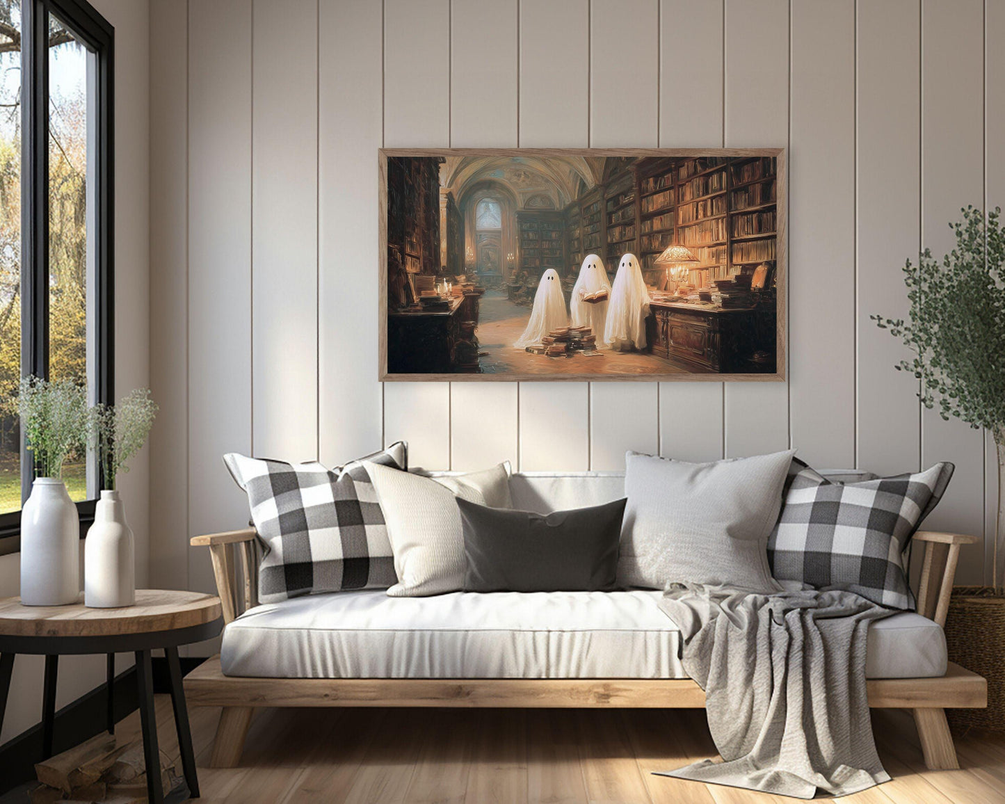 Ghosts in Moody Library Frame TV Art