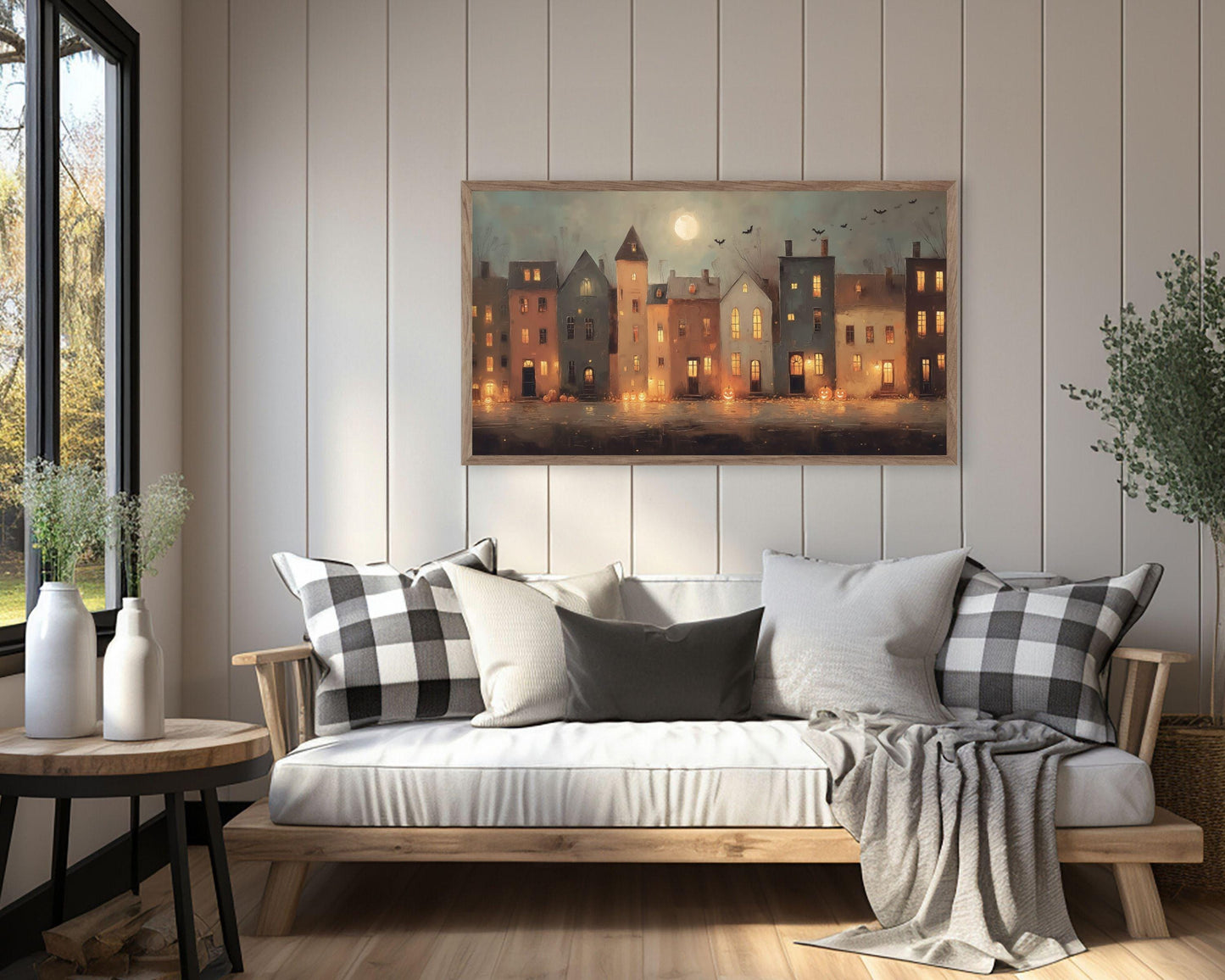 Halloween Houses Frame TV Art