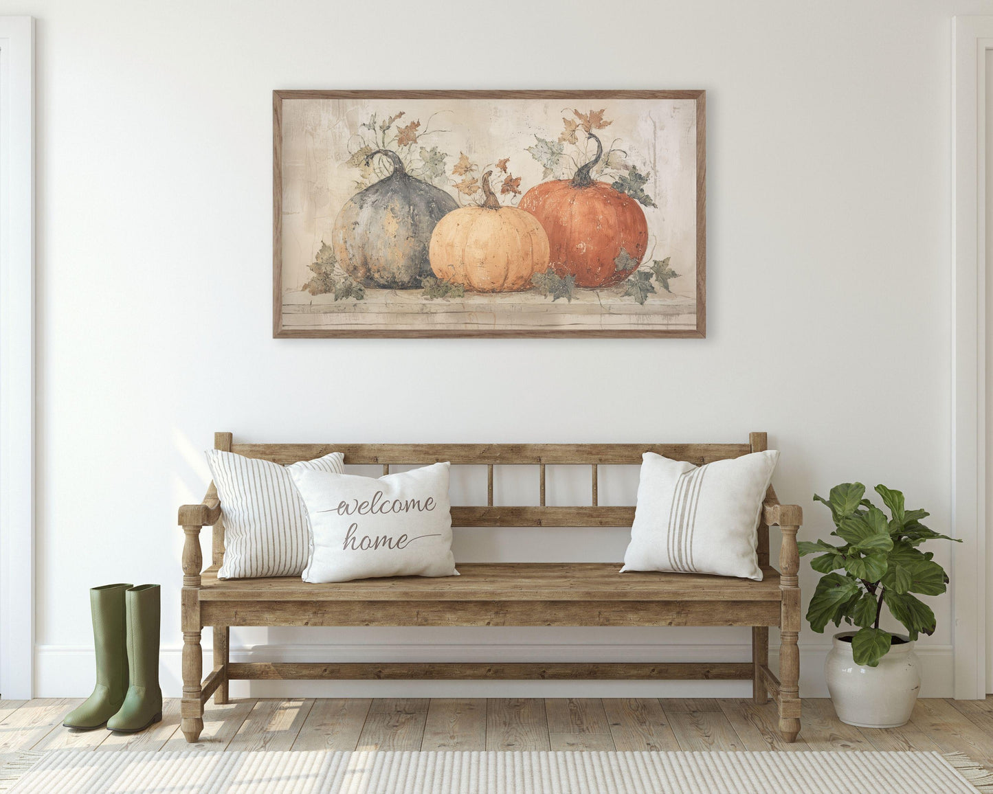 Pumpkin Harvest Frame TV Art