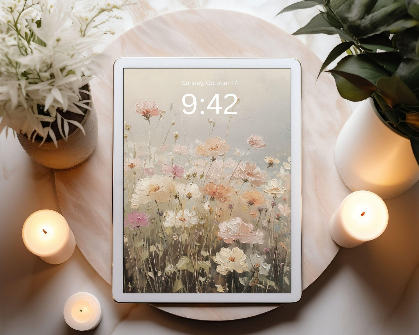 Abstract Dreamy Wildflowers Desktop Wallpaper Set