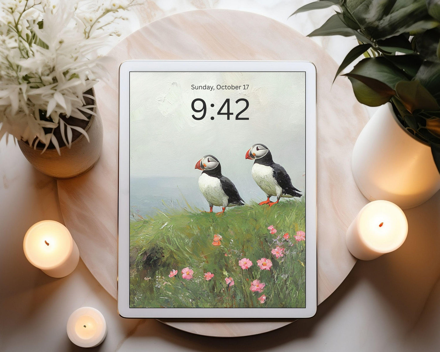 Puffins Desktop Wallpaper Set