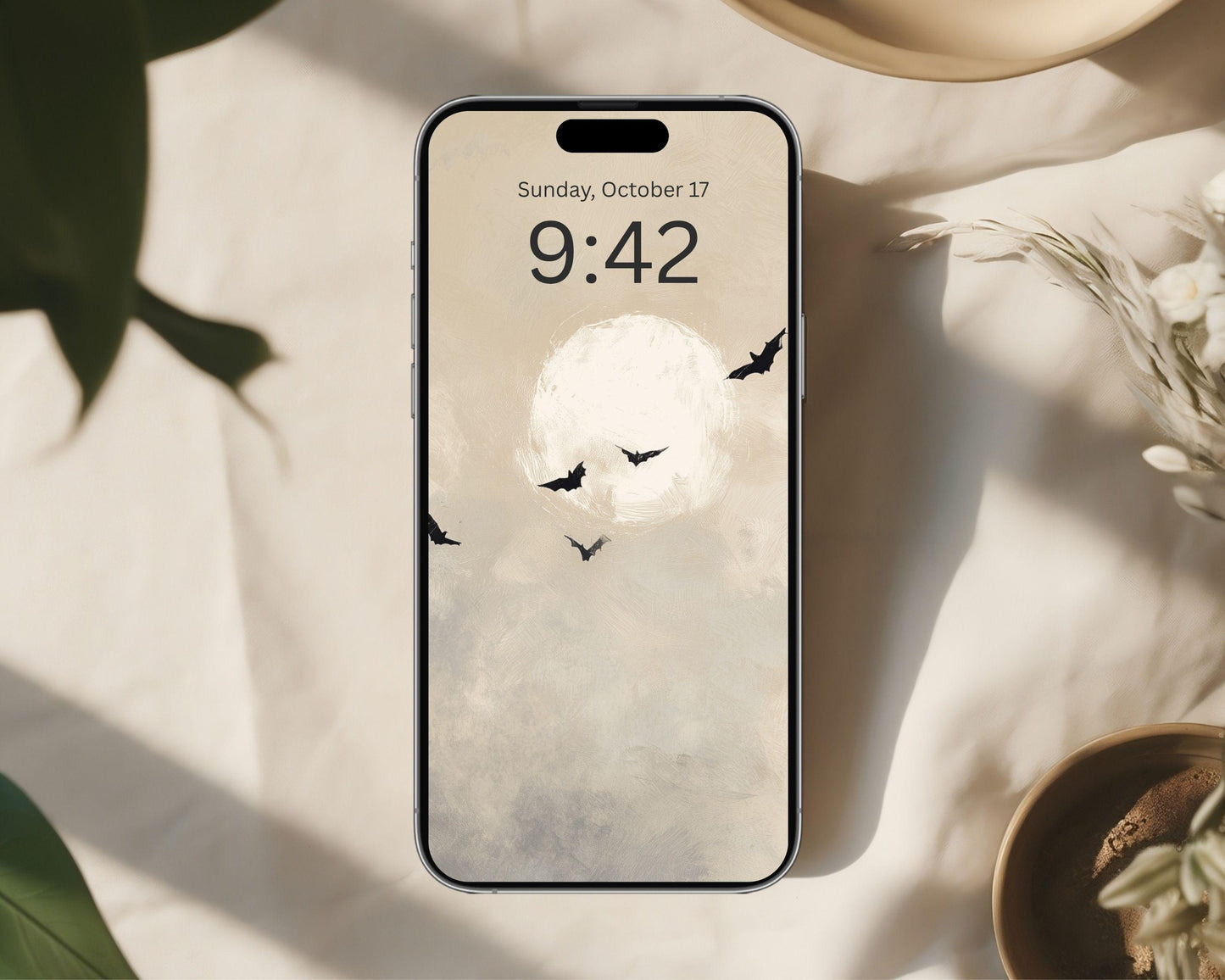 Halloween Bats Phone Wallpaper