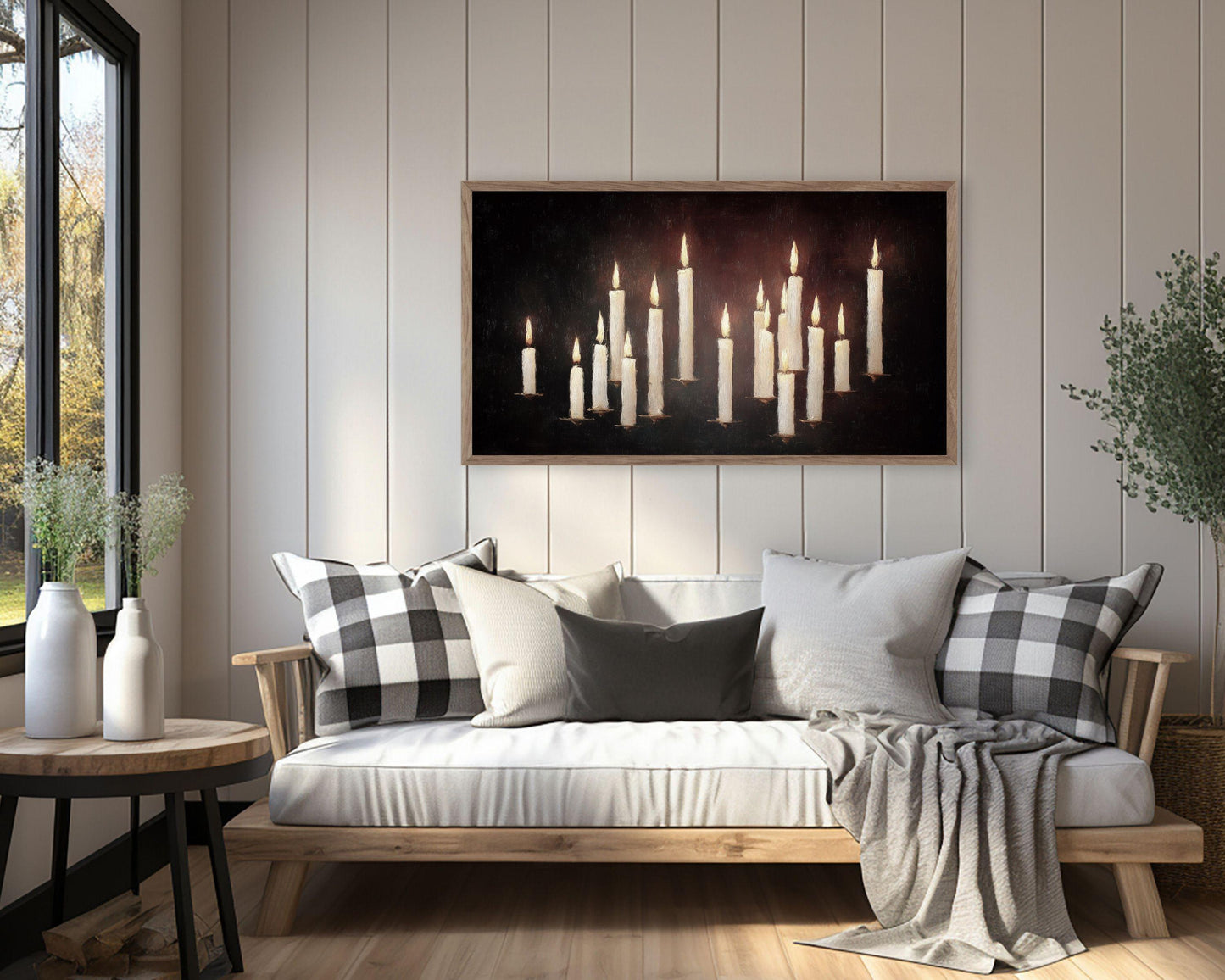 Floating Candles Frame TV Art