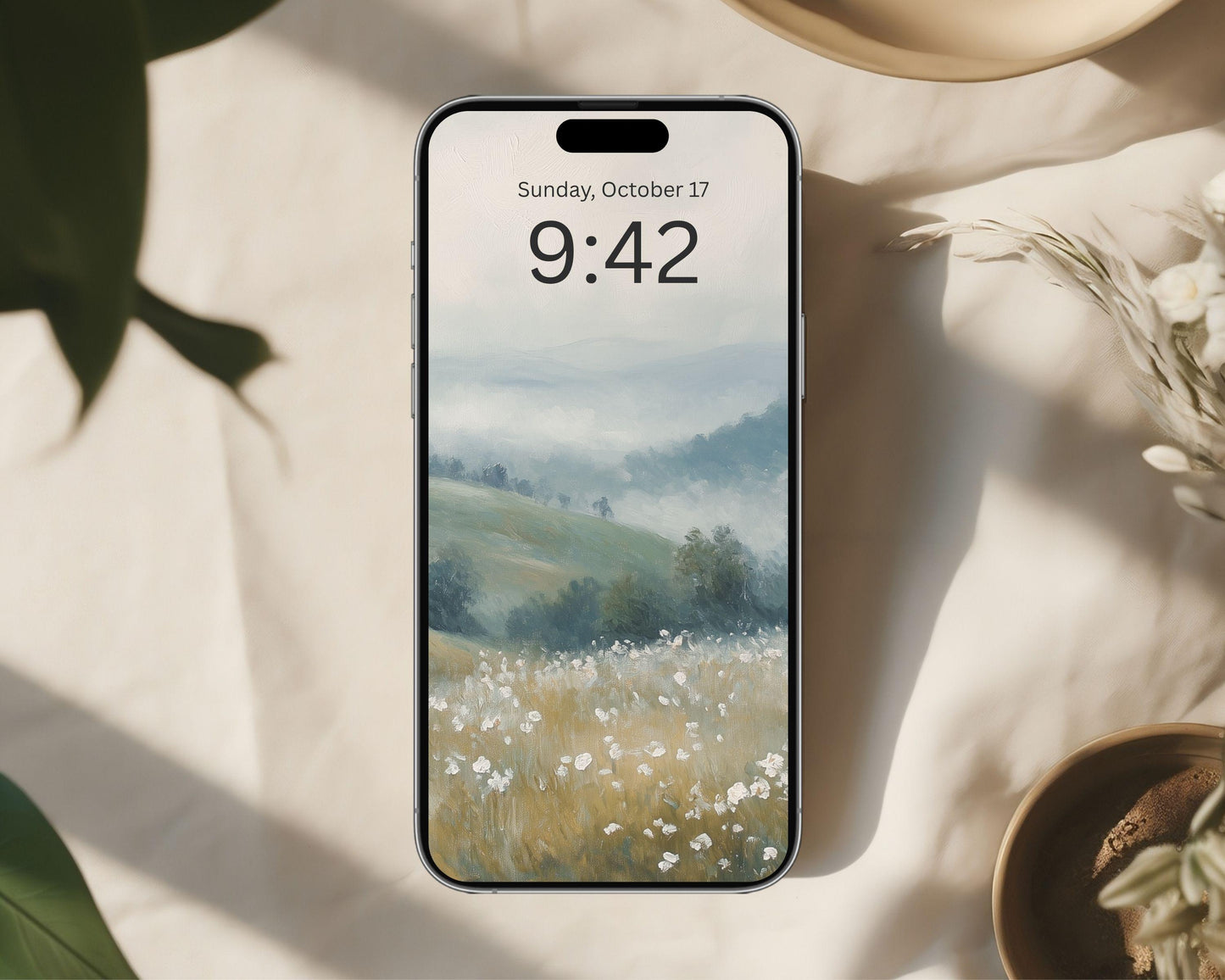 Wildflower Landscape Phone Wallpaper