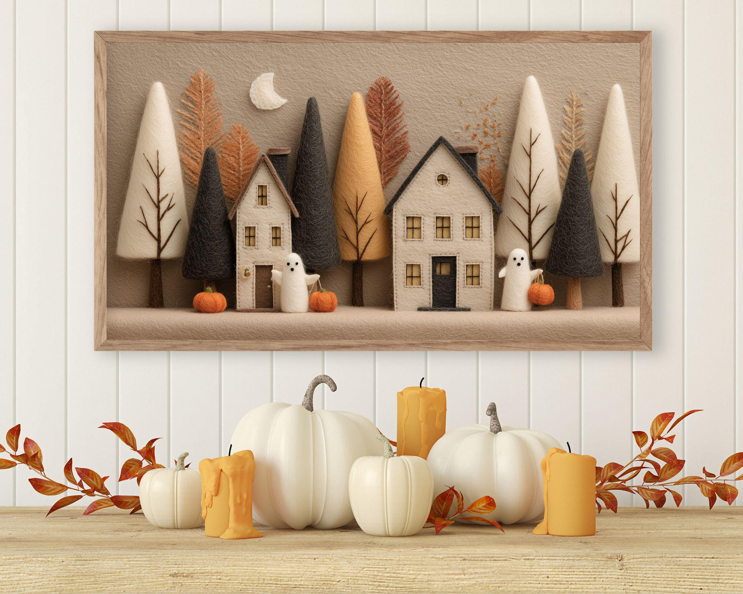 Cute Felt Halloween Frame TV Art Bundle